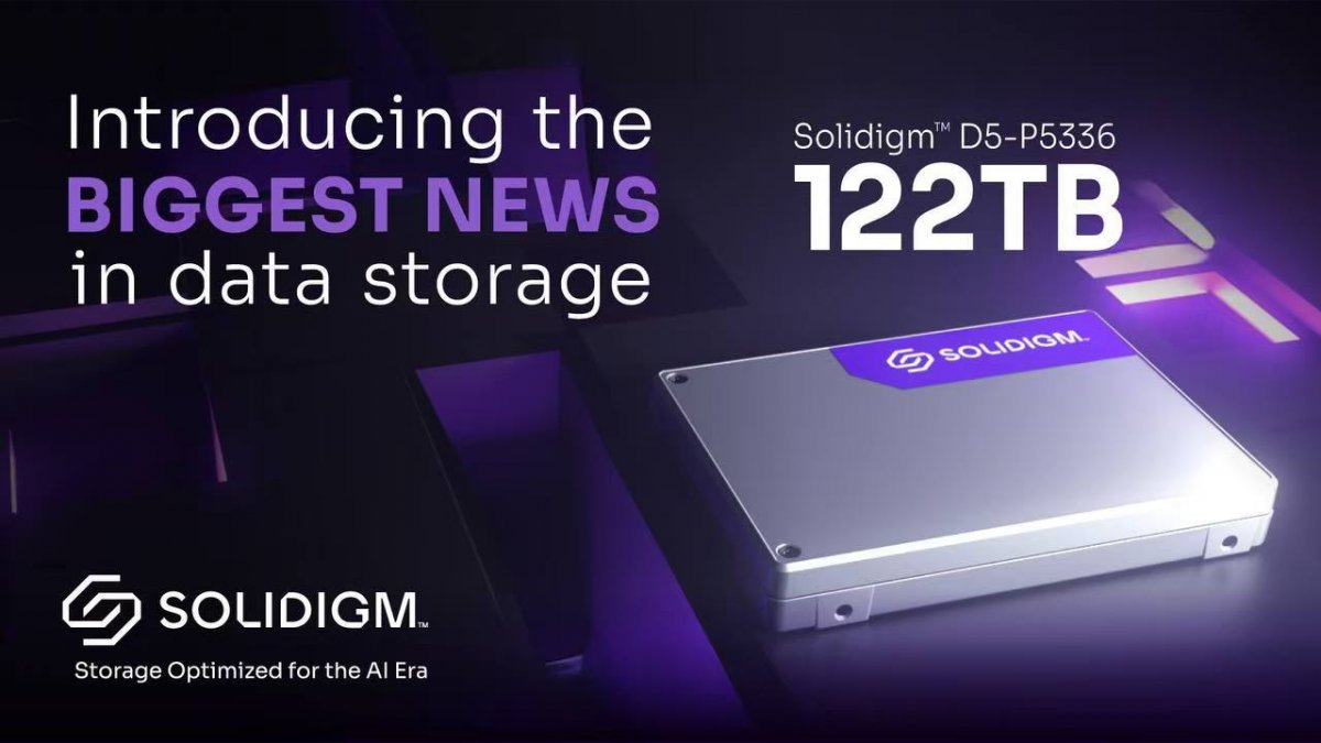 SK海力士NAND解决方案子公司Solidigm，推出用于AI的全球最大容量eSSD——“D5-P5336”(图1)