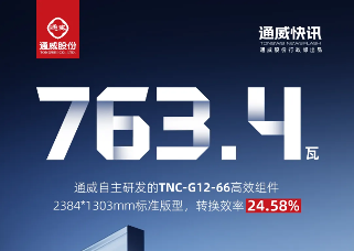 双纪录突破！通威创造TNC-G12-66/G12R-66双版型功率新纪录