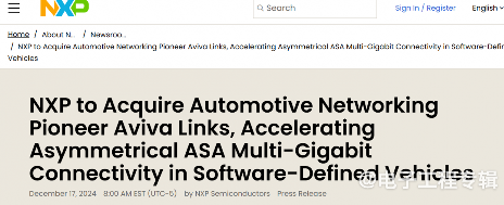 恩智浦连续收购Aviva Links与TTTech Auto,拓展智驾版图(图2) 恩智浦连续收购Aviva Links与TTTech Auto,拓展智驾版图(图2)