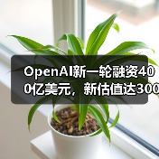 OpenAI新一轮融资400亿美元,新估值达3000亿美元(图3) OpenAI新一轮融资400亿美元,新估值达3000亿美元(图3)