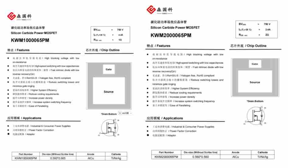 森国科微型化750V SiC MOSFET晶圆的破局之道