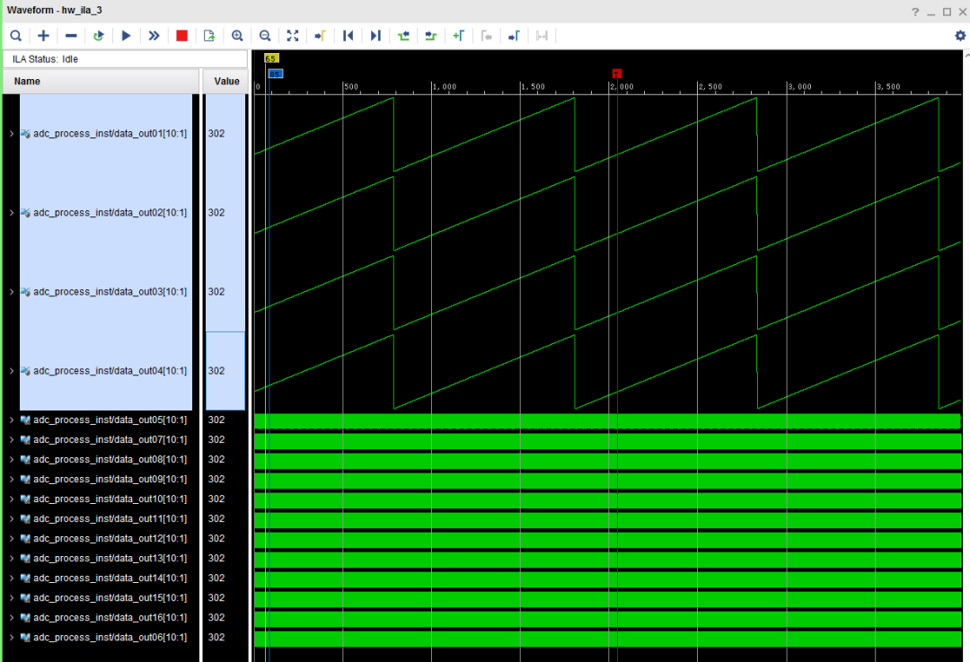 ADC ADS52J90的LVDS/16通道/10bit/100MSPS数据采集模式开发笔记(图9) 66ad1e8e-185c-11f1-90a1-92fbcf53809c.png