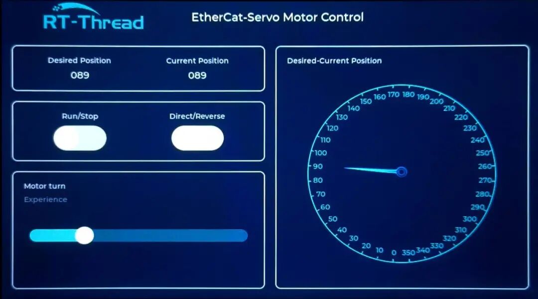 用睿擎派实现 LVGL 可视化 EtherCAT 电机控制，触屏操控伺服电机就这